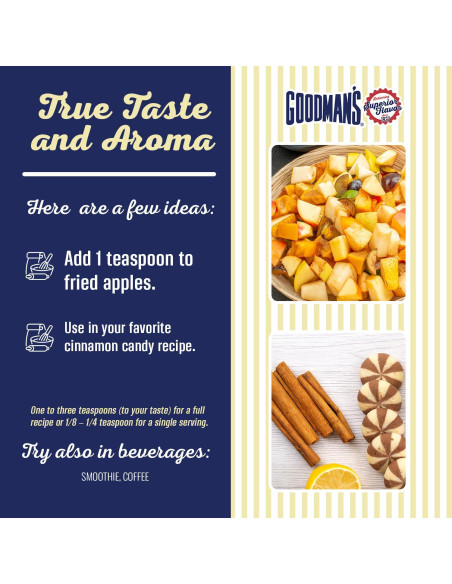 Extracto de Canela Goodman 0.47L - Sin Gluten, Kosher, Bajo en Calorías