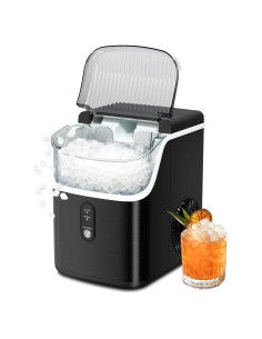 Fabricante de Hielo Nugget ZAFRO 15.88 kg Autolimpieza Negro