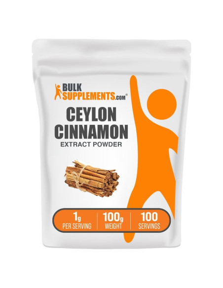 Polvo de Extracto de Canela Ceilán BulkSupplements 100g Vegano