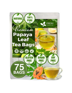 Té de Hojas de Papaya FreshDrinkUS 75 Bolsitas 100% Natural