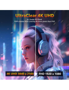 Monitor Portátil 4K cocopar 17.3" HDR FreeSync IPS 2