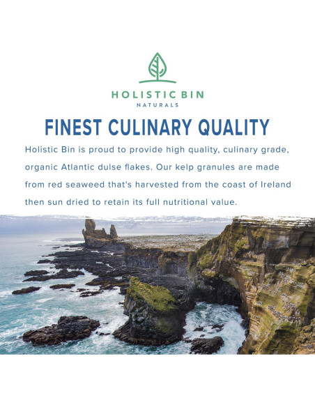 Copos de Alga Dulse Orgánica Holistic Bin 50g - Sazonador Umami