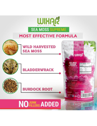 Polvo de Musgo Marino Wixar Naturals 227g - Algas Fucus y Bardana