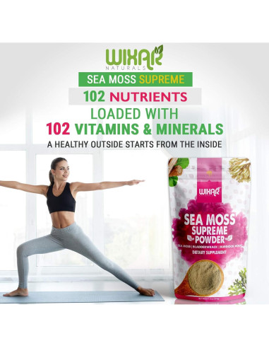 Polvo de Musgo Marino Wixar Naturals 227g - Algas Fucus y Bardana