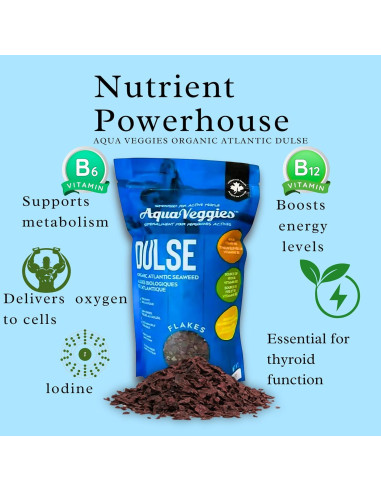 Copos de Dulse Atlántico Orgánico Aqua Veggies 227g - Alto en Nutrientes