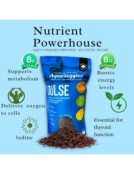 Copos de Dulse Atlántico Orgánico Aqua Veggies 227g - Alto en Nutrientes