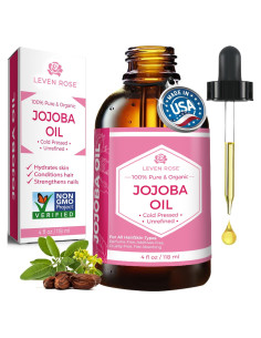 Aceite de Jojoba Orgánico Leven Rose 118 ml Hidratante Piel y Cabello