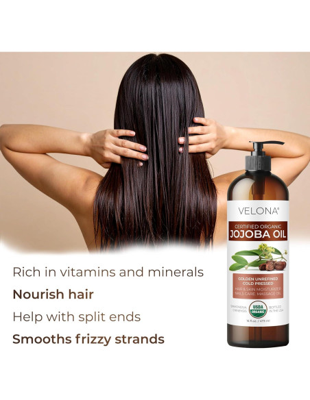 Aceite de Jojoba Orgánico Velona 473ml - Puro y Natural