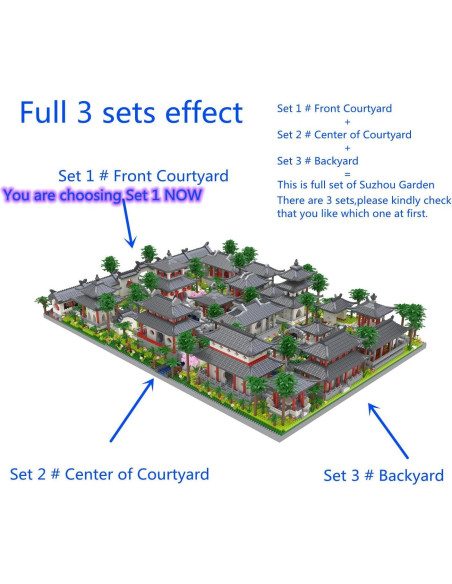Micro Bloques Jardín Suzhou Kadablk 4222 PCS Adultos