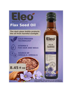 Aceite de Semilla de Lino Eleo 250ml Vegano Extra Virgen Prensado en Frío 2