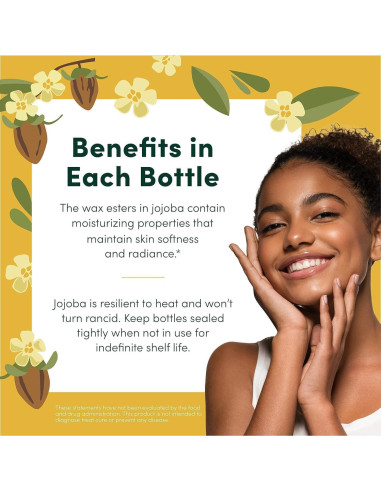 Aceite de Jojoba HobaCare 100% Puro 946 ml - Hidratante Facial y Corporal