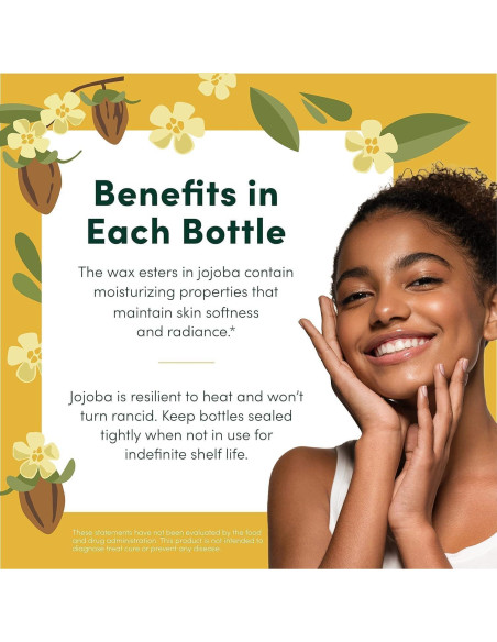 Aceite de Jojoba HobaCare 100% Puro 946 ml - Hidratante Facial y Corporal