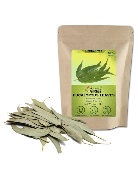 Hojas de Eucalipto Secas FullChea 114g - Sin OGM y Cafeína
