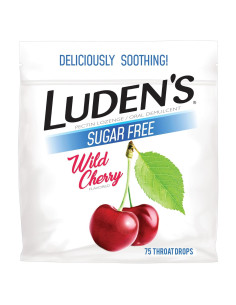 Caramelos para la Garganta Luden's Sin Azúcar Cereza Silvestre 75 Unidades