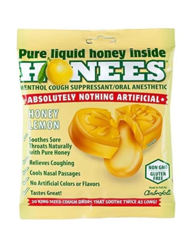 Caramelos para la Tos Honees con Miel y Limón - 40 Unidades