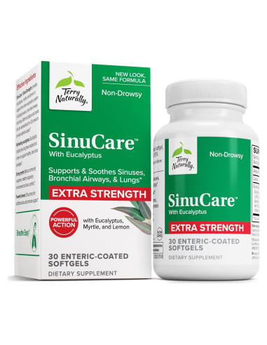 Terry Naturally SinuCare Extra Strength - Suplemento Eucalipto 30 Cápsulas