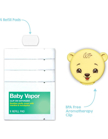 Vaporizador Clip-On RaZbaby para Bebés - Alivio Tos y Resfriado Vaporizador Clip-On RaZbaby para Bebés - Alivio Tos y Resfriado