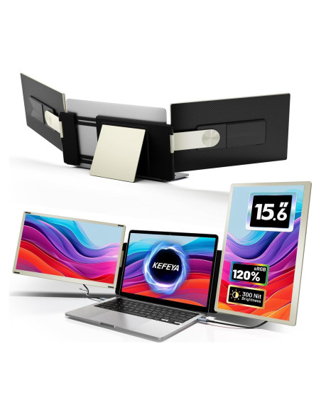 Extensor de Pantalla 15.6" KEFEYA FHD USB-C HDMI Rotación