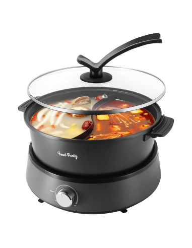 Olla Caliente Eléctrica Food Party 5L Doble Lado Antiadherente