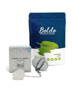 Hojas de Boldo Secas 113.4 g + Filtro de Té Cuarzo Claro