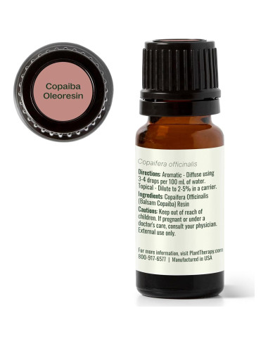 Oleoresina de Copaiba 10 mL Plant Therapy 100% Pura Grado Terapéutico