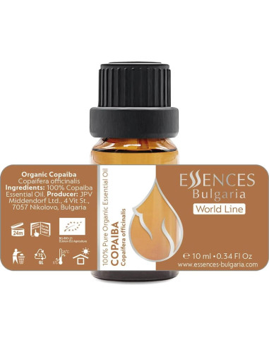 Aceite Esencial de Copaiba Orgánico Essences Bulgaria 10ml Puro
