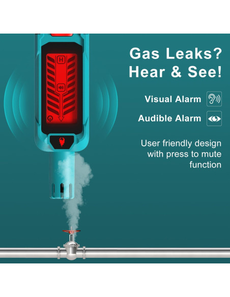 Detector de Fugas de Gas Natural Kiprim GD01A con Alarma