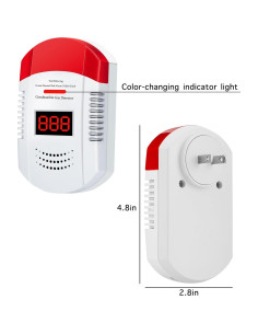 Detector de Gas Natural AOTIQUAL 203 - Alarma 85dB, Plug-and-Play 2
