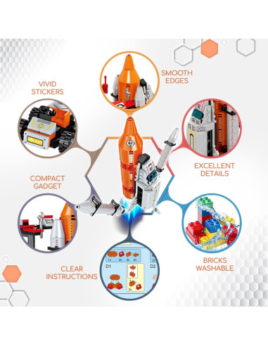 Juguete de Construcción Espacial Linxi 12-en-1 566 PCS