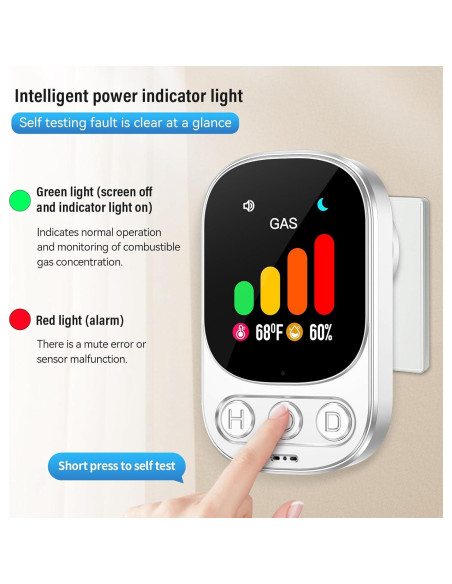 Detector de Fugas de Gas Natural INKBIRDPLUS HD05 85dB