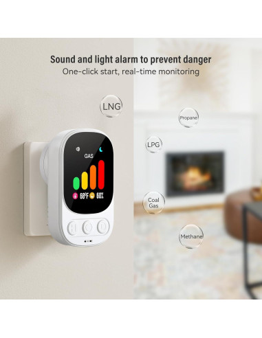 Detector de Fugas de Gas Natural INKBIRDPLUS HD05 85dB