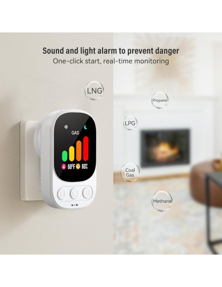 Detector de Fugas de Gas Natural INKBIRDPLUS HD05 85dB