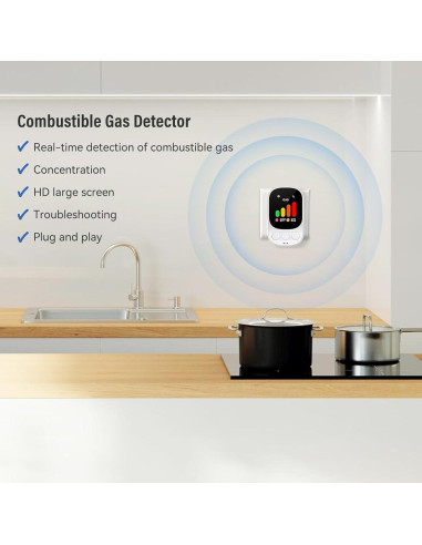 Detector de Fugas de Gas Natural INKBIRDPLUS HD05 85dB