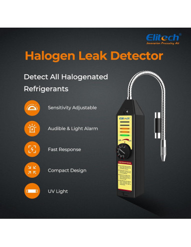 Detector de Fugas de Freón Elitech WJL-6000, Sensibilidad Ajustable