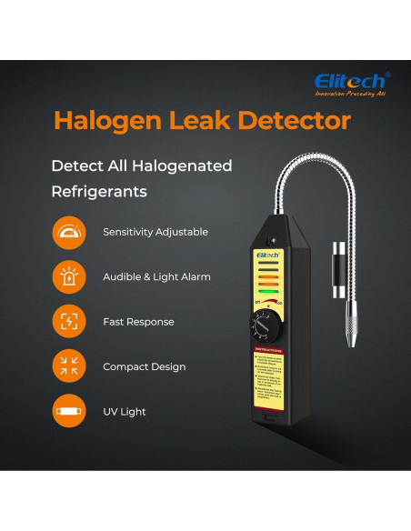 Detector de Fugas de Freón Elitech WJL-6000, Sensibilidad Ajustable