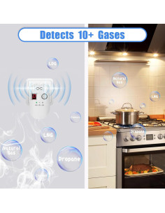 Detector de Gas Natural Eksahol BRJ-502 Enchufable 85dB 2