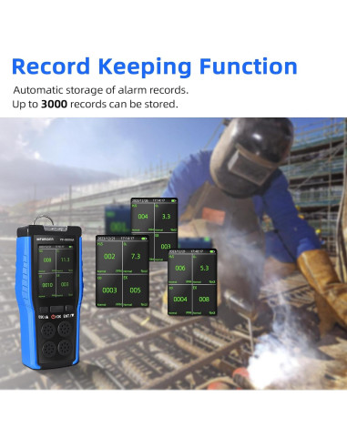 Detector de Gas 4-en-1 INFURIDER 9000A Portátil CO O2 EX H2S