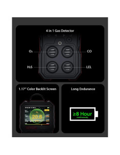 Detector de Fugas de Gas Wintact WT8811 4 en 1 Preciso 2