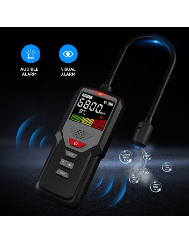 Detector de Fugas de Gas Portátil MOESAPU BH-100-D con Alarma