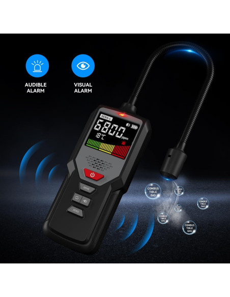 Detector de Fugas de Gas Portátil MOESAPU BH-100-D con Alarma