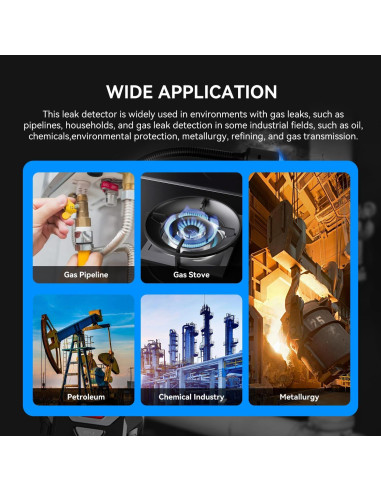 Detector de Fugas de Gas Portátil MOESAPU BH-100-D con Alarma
