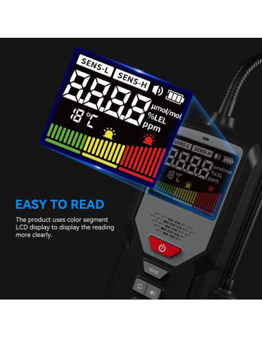 Detector de Fugas de Gas Portátil MOESAPU BH-100-D con Alarma