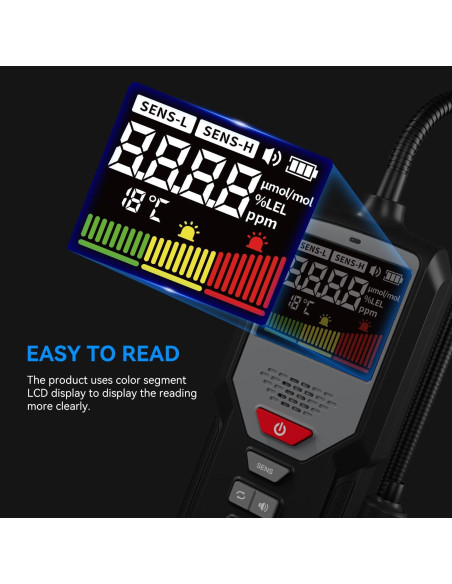 Detector de Fugas de Gas Portátil MOESAPU BH-100-D con Alarma