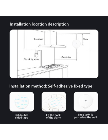 Detector de Monóxido de Carbono 4-en-1 ISSIOT JTM-XFR-B