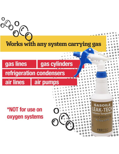 Gasoila Spray Detector de Fugas 1 Pinta - No Tóxico y Seguro