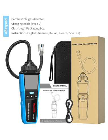 Detector de Fugas de Gas MESTEK CGD02B Recargable 232g