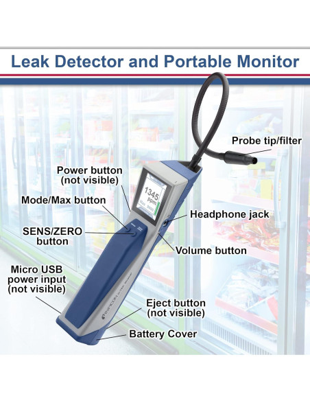 Detector de Fugas de Refrigerante Inficon D-TEK Stratus 724-202-G1 Detector de Fugas de Refrigerante Inficon D-TEK Stratus 724-202-G1