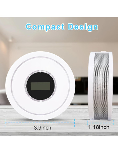 Detector de Humo y Monóxido de Carbono USBNOVEL CDR-815