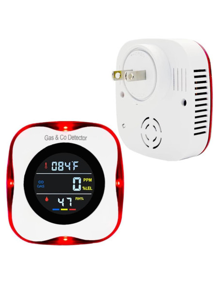 Paquete de 3 Detectores de Gas Natural y CO CHENGHEM 4 en 1