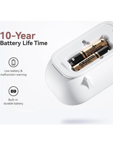 4 Detectores de Monóxido de Carbono Putogesafe con Batería 10 Años